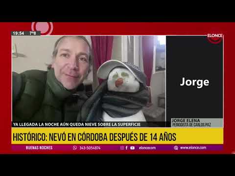 Ola polar en la país: Nieve en Carlos Paz