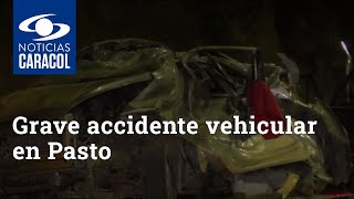 Grave accidente vehicular en Pasto: un peatón y un motociclista murieron