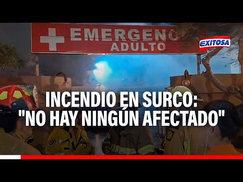 Incendio en clínica de Surco: No hay ningún afectado, señala comandate de bomberos