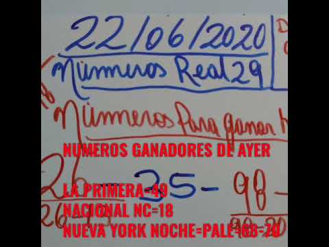 NUMEROS PARA HOY 22/06/2020 DE JUNIO PARA TODAS LAS LOTERIAS