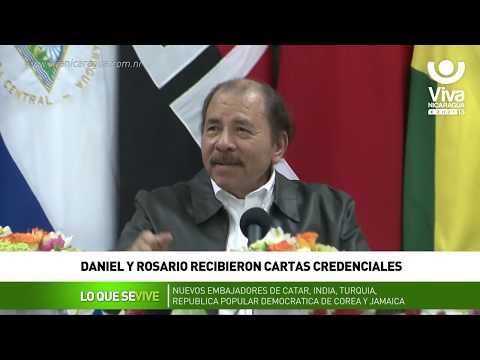Presidente Daniel Ortega recibe cartas credenciales de 5 países