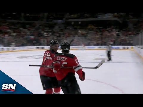 Devils Seamus Casey Pulls Slick Deke Before Lasering First Career NHL Goal