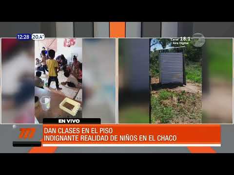 Chaco: alumnos dan clases en el piso