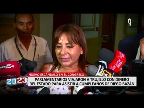 Legisladores viajan a Trujillo por cumpleaños de Diego Bazán con pasajes pagados por el Congreso
