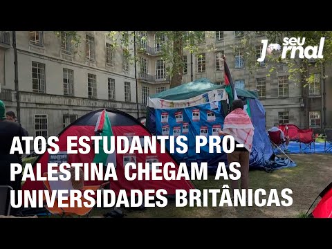 Atos estudantis pro-Palestina chegam as universidades britânicas