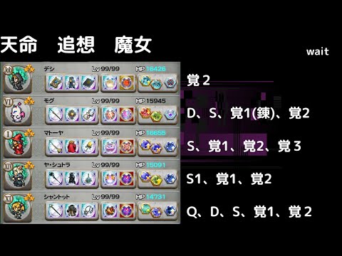 FFRK 天命 追想 魔女　攻撃D覚以上2個　フレチェイン　ついにLBGの時代がやってきました