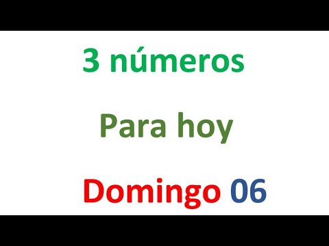 3 números para el Domingo 06 de Octubre, El campeón de los números