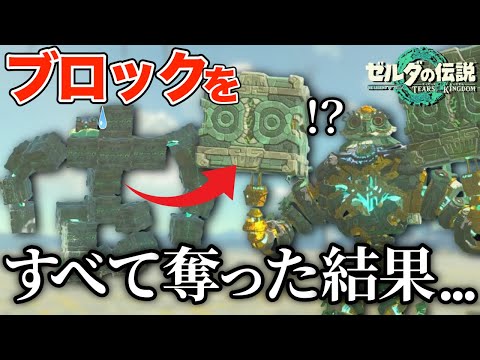 ブロックゴーレムのブロックをすべて奪い取ったらまさかの結果に...！？【ゼルダの伝説 ティアーズ オブ ザ キングダム】