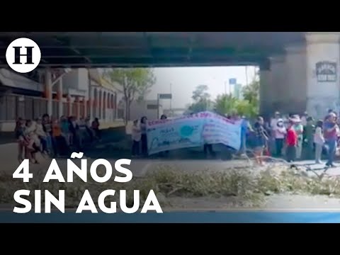 Vecinos de Ecatepec bloquean avenida Carlos Hank González en exigencia de agua potable