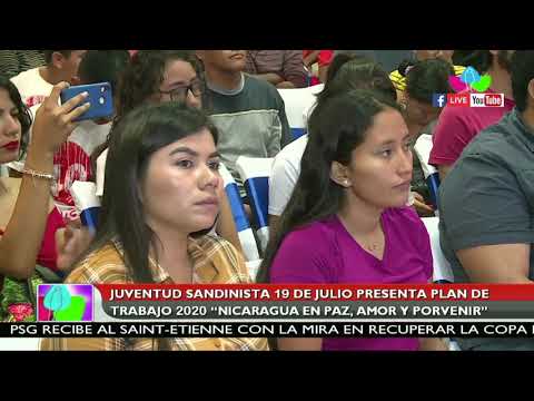 Juventud Sandinista 19 de Julio presenta plan de trabajo 2020 “Nicaragua en paz, amor y porvenir”