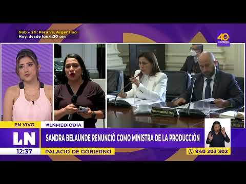 Sandra Belaúnde renunció como ministra de la producción
