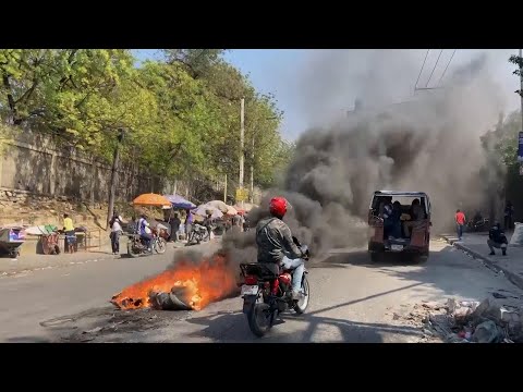 Small group protests in Haitian capital