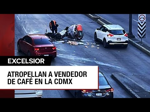 Arrollan a vendedor de café sobre el Circuito Interior, CDMX