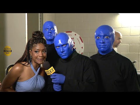 Blue Man Group CRASHES Tiffany Haddish’s Backstage Interview (Exclusive)