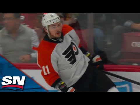 Flyers Konecny Turns On The Jets, Takes It End-To-End And Roofs It To Take The Lead