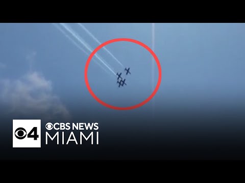 Jets graze each other midair during performance at Fort Lauderdale Air Show