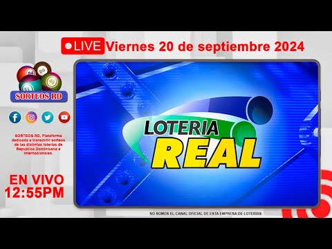 Lotería Real EN VIVO  | Viernes 20 de septiembre 2024 – 12:55 PM #loteriarealdehoy