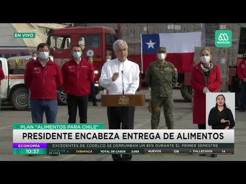 Chile | Presidente Piñera encabeza entrega de alimentos y pone fecha límite para repartir las cajas