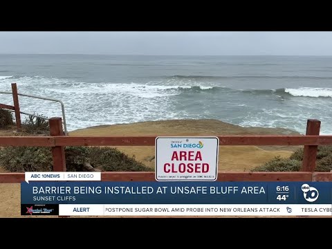 Public access blocked at unsafe Sunset Cliffs bluff area