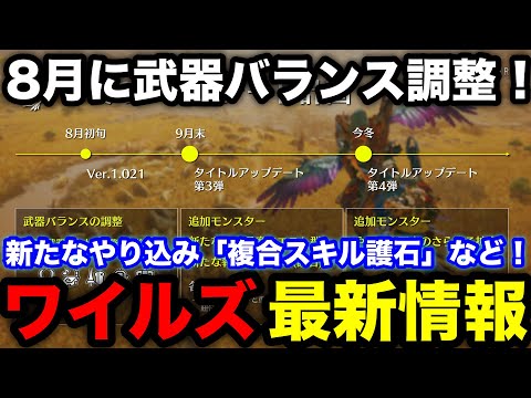 【モンハンワイルズ】複合スキルの護石実装！？8月に武器バランス調整など今後の予定が公開！【モンスターハンターワイルズ】