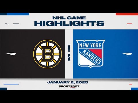 NHL Highlights | Bruins vs. Rangers - January 2, 2025