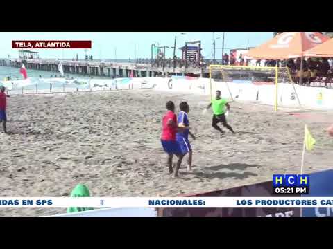 Éxito Total primer torneo internacional de fútbol de playa en Tela, Atlántida