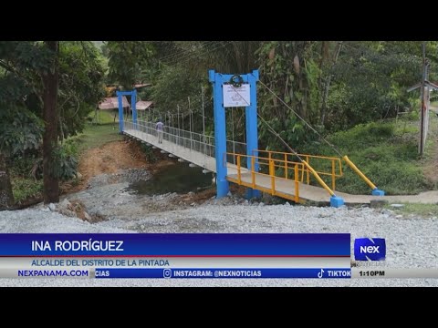 Reabren puente peatonal afectado por la crecida de un ri?o