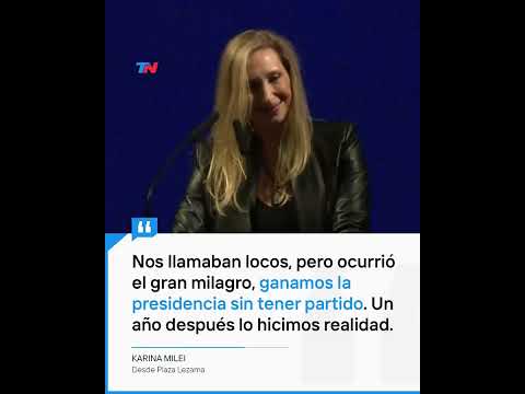 En su primer discurso pu?blico, Karina Milei arengo? a los libertarios: Vamos a llenar el Congreso