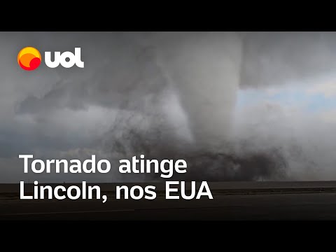 Vídeos mostram tornado atingindo a cidade de Lincoln, nos EUA; veja