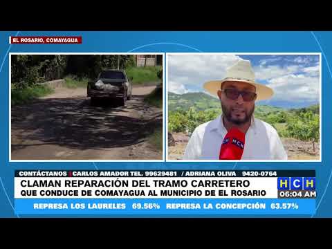 Claman por reparación de carretera entre Comayagua y El Rosario