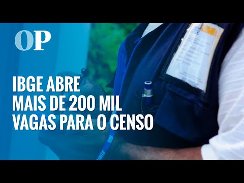 IBGE abre mais de 200 mil vagas para o Censo 2022 com salários de até R$ 2.100