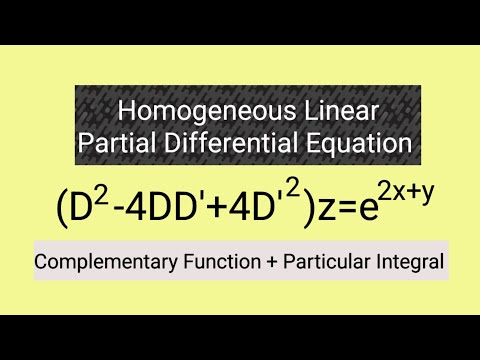 (D^2-4DD'+4D'^2)z=e^2x+y sameproblem part2 #HomogeneousLinearPartialDifferentialEquations L1k,388