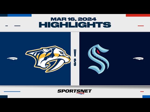 NHL Highlights | Predators vs. Kraken - March 16, 2024