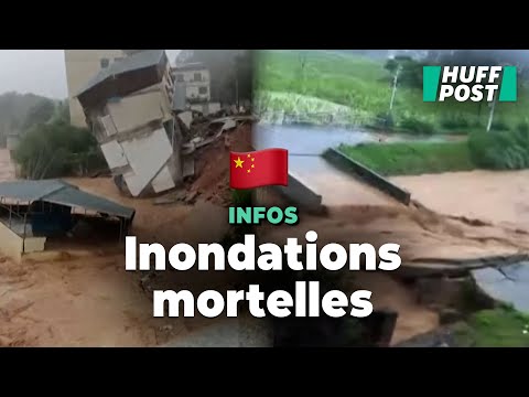 En Chine, les images angoissantes des inondations et glissements de terrain mortels