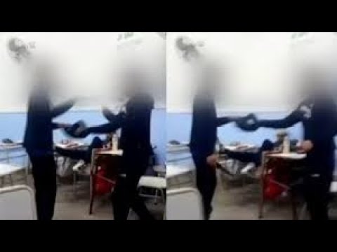 AMENAZÓ EN EL AULA A UN COMPAÑERO CON UN CUCHILLO: El terrorífico video y la desesperación del papá