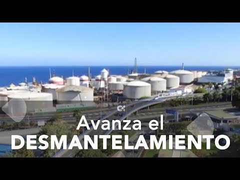 Avanza el desmantelamiento de la refinería de Santa Cruz de Tenerife