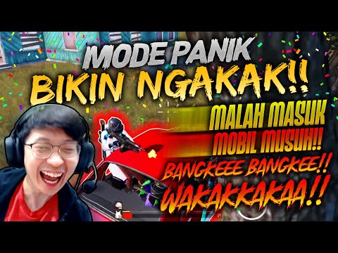 MASUK KEDALAM MOBIL MUSUH KARENA PANIK BIKIN NGAKAK ABIS! KONYOL MOMENT! | PUBG MOBILE