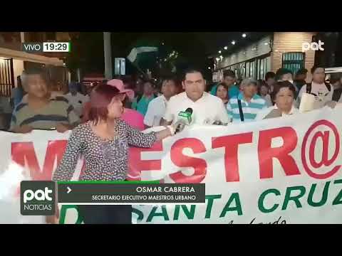 Santa Cruz:  Maestros Urbanos marchan