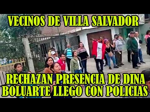 POBLACIÓN DE VILLA SALVADOR PROTESTAN ANTE LA LLEGADA DE DINA BOLUARTE PIDEN JUSTICIA POR M4SACRES