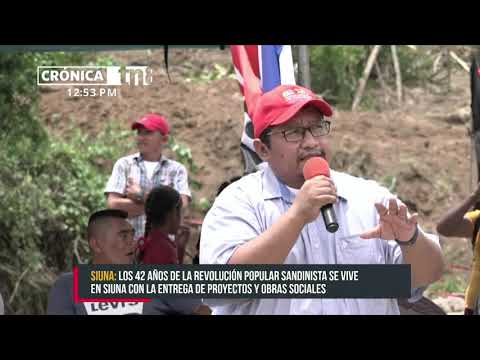 42 aniversario de la Revolución se vive con obras de progreso en Siuna - Nicaragua