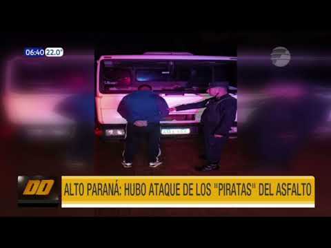 Alto Paraná ''Piratas'' del asfalto atacaron dos camiones