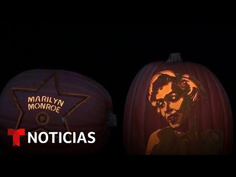 Miles de personas visitan una exposición de calabazas de Halloween intervenidas en California