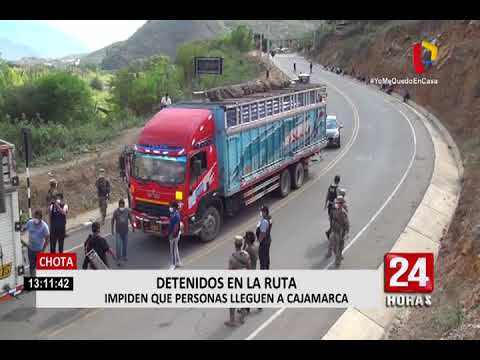 Ciudadanos que intentan llegar a Cajamarca son impedidos de continuar su camino