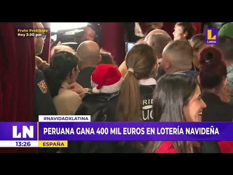 Peruana gana 400 mil euros en lotería navideña en España