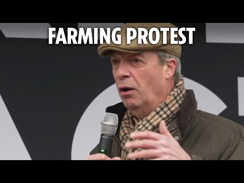 LIVE: Nigel Farage speaks at farmers protest