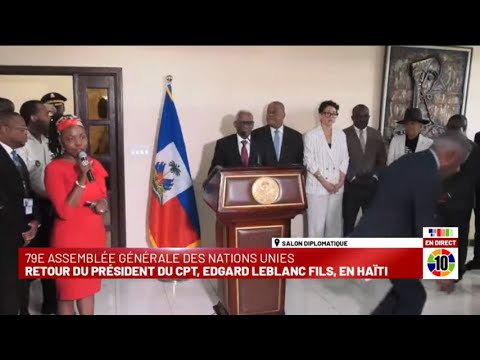 Edgard Leblanc retounen nan Peyi a aprè'l fin patisipe nan 79èm sesyon Nasyonzini