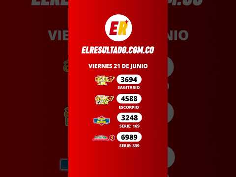 RESULTADO LOTERIA MEDELLIN - LOTERIA SANTANDER Y CHANCE VIERNES 21 DE JUNIO  #Shorts