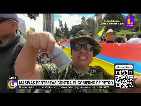 Colombia: miles de manifestantes protestan contra Gobierno de Gustavo Petro