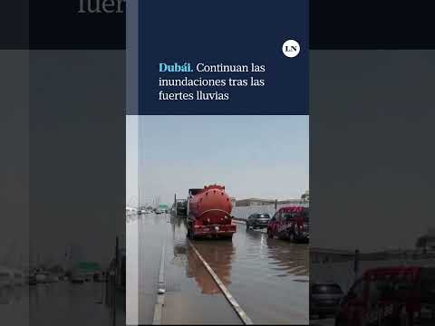 Así quedaron las calles en Dubái tras las fuertes lluvias