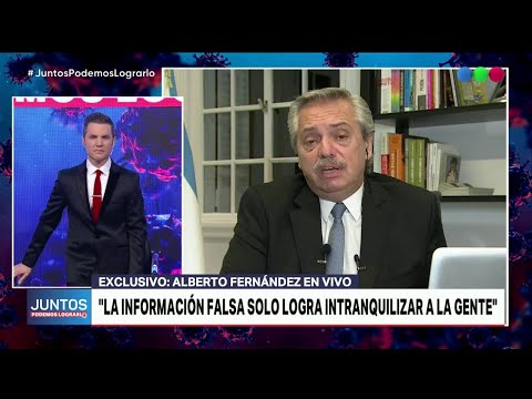 Alberto Fernández: Me preocupa la información falsa - Juntos Podemos Lograrlo